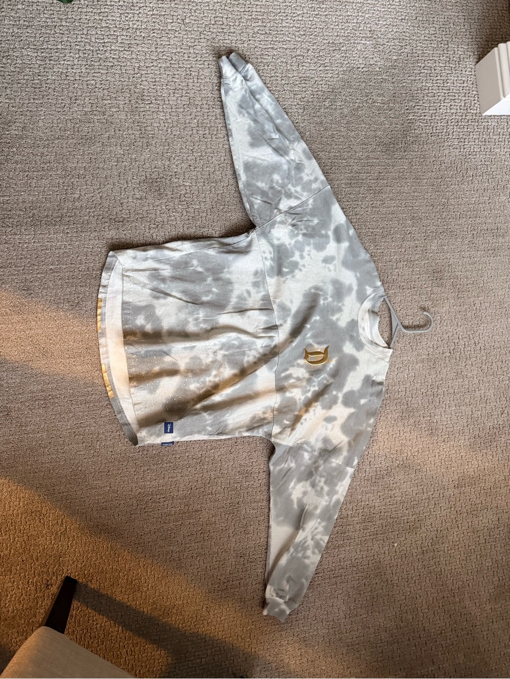 Disney Cream Speckled Crewneck Sweatshirt with Gold Accent
